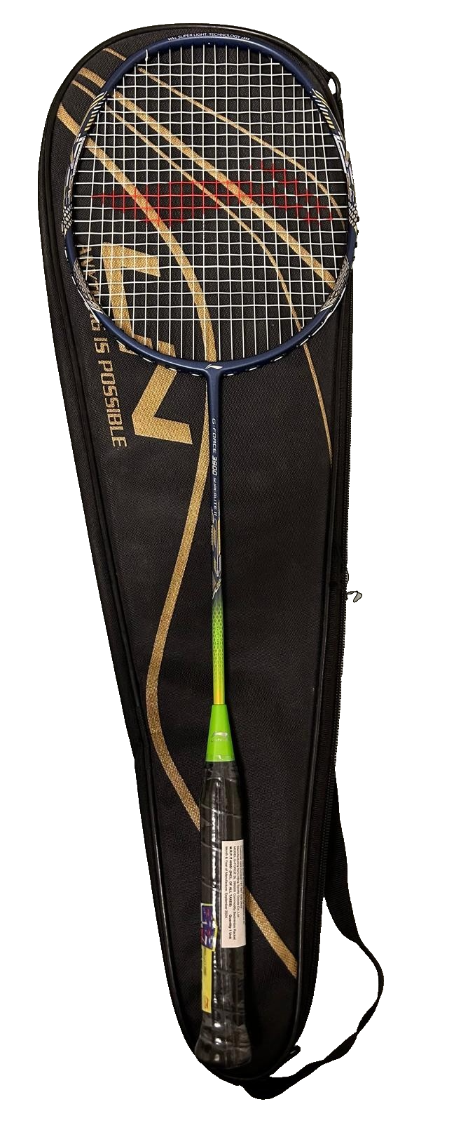 LI-NING G-Force 3900 II Superlite Blue/Green Badminton Racquet (Pack of 1) 5U G6