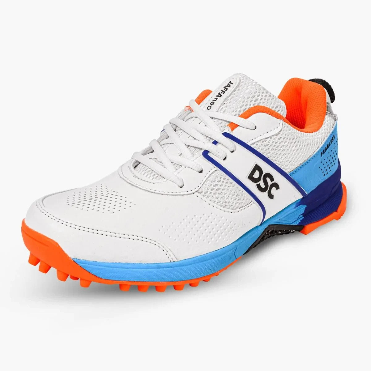 DSC Jaffa Neo Cricket Shoes - White/Orange/Blue - New Boxed