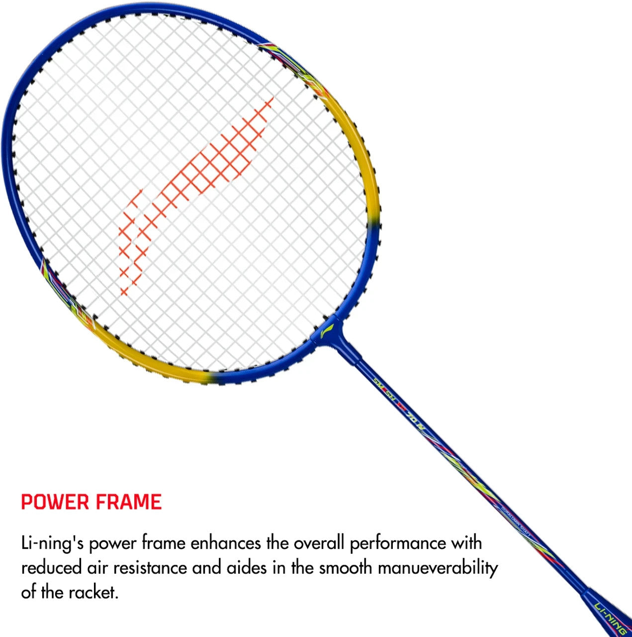 LI-NING Smash XP 70/80 IV Badminton Racket Strung Full Cover Multicolor NEW