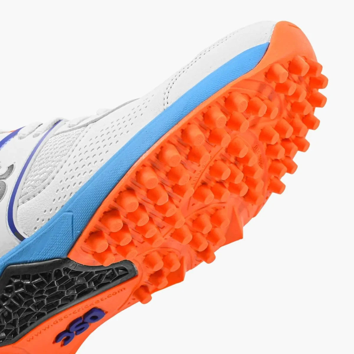 DSC Jaffa Neo Cricket Shoes - White/Orange/Blue - New Boxed