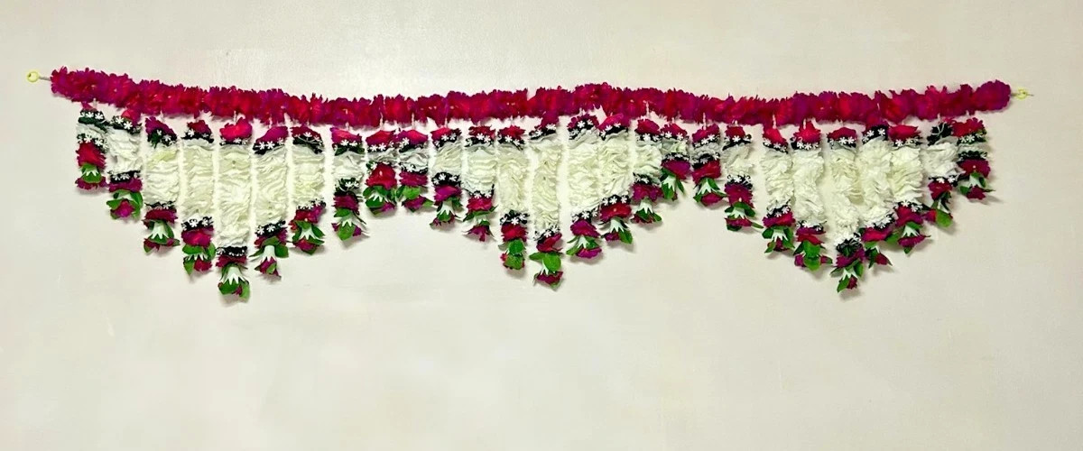 New Indian handcrafted toran door hangings decor wedding mehndi party Diwali RED