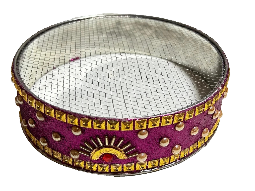Karwa Chauth Pooja Thali Set with Kalash, Sindoor Box & Chalni | Decorative| New