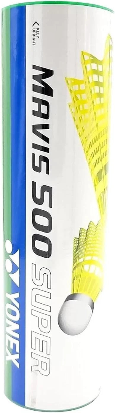 Yonex Mavis 500 Super Badminton Nylon Shuttles - 1 box (6 shuttles) - SEALED NEW