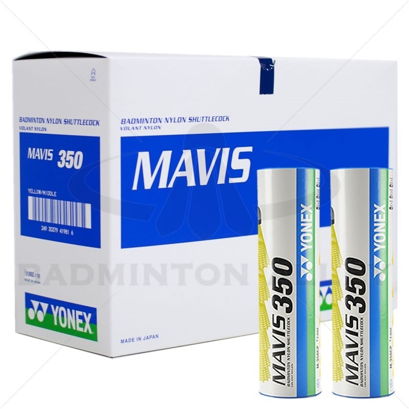 Yonex Mavis 350 Badminton shuttlecocks brand NEW| PACK OF 10 TUBES | Green Cap