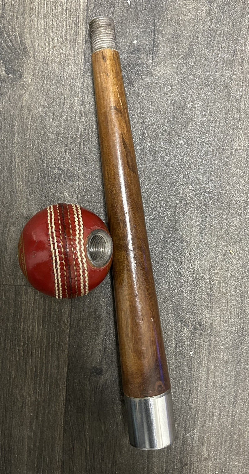 SS TON Cricket Bat Mallet Knocker with ball & Grip Cone Set Rounded Wooden Head