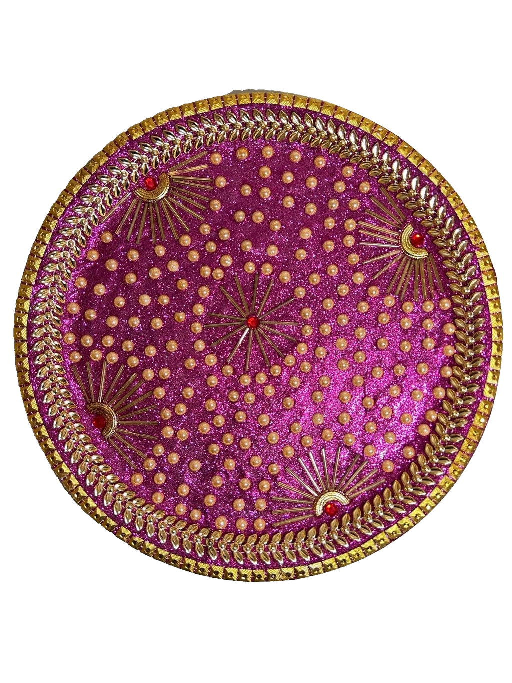 Karwa Chauth Pooja Thali Set with Kalash, Sindoor Box & Chalni | Decorative| New
