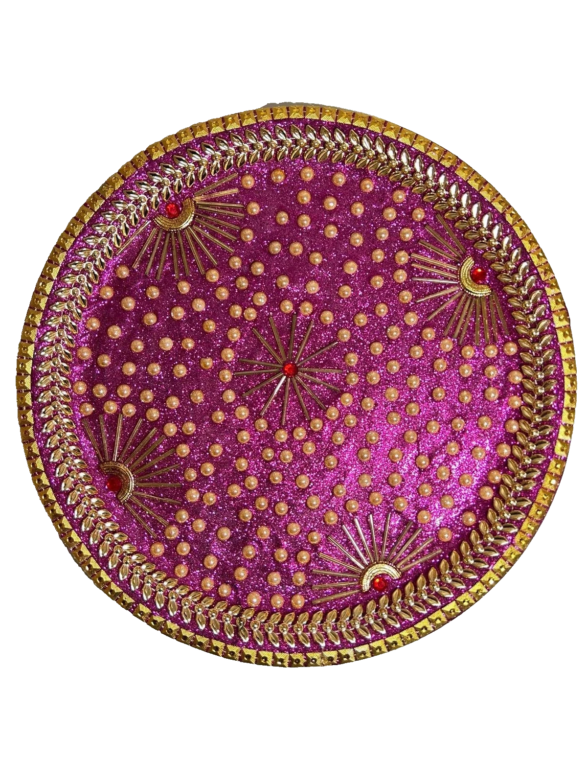 Karwa Chauth Pooja Thali Set with Kalash, Sindoor Box & Chalni | Decorative| New