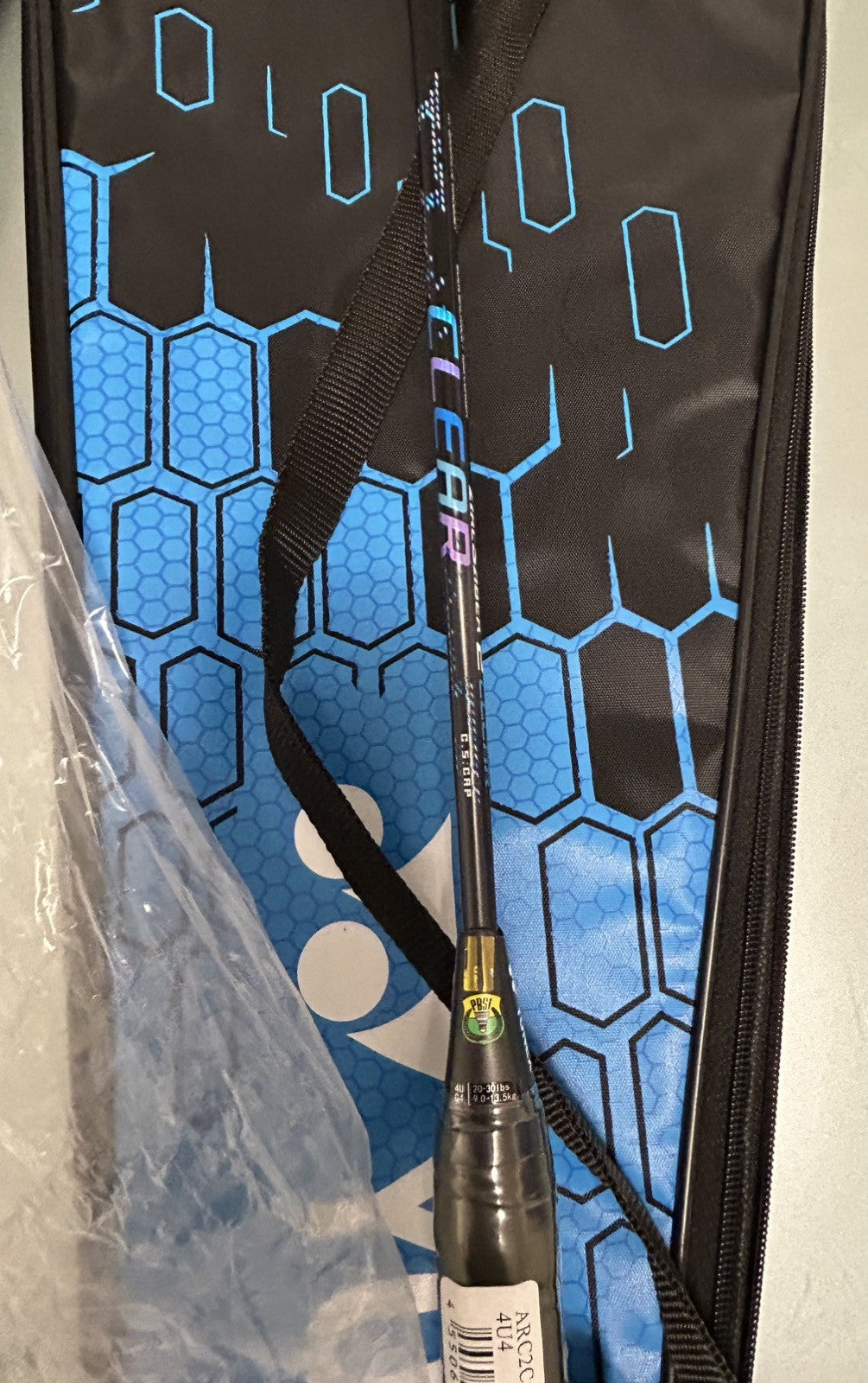 Yonex Arcsaber 2 Clear Badminton Racket Black/Blue/Pink 4UG4 With case