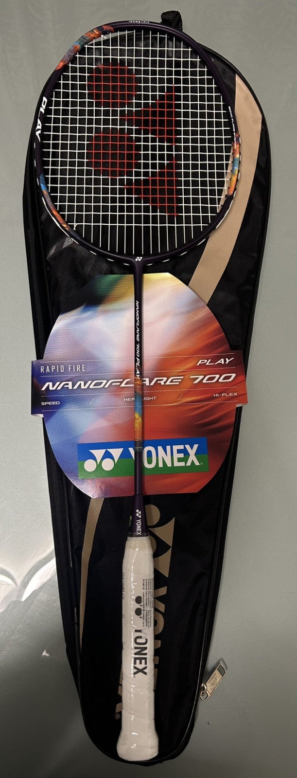 Yonex Nanoflare 700 Play 4U Badminton Racket - Midnight Purple - Strung - 4UG5