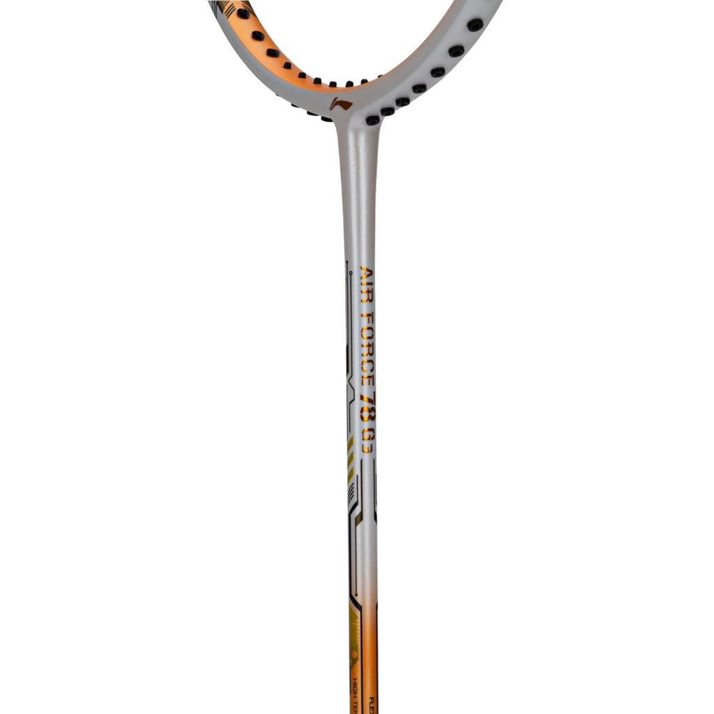 LI-NING Air -Force 78 G3 White/Orange Strung Badminton Racquet Pack of: 1, 78g