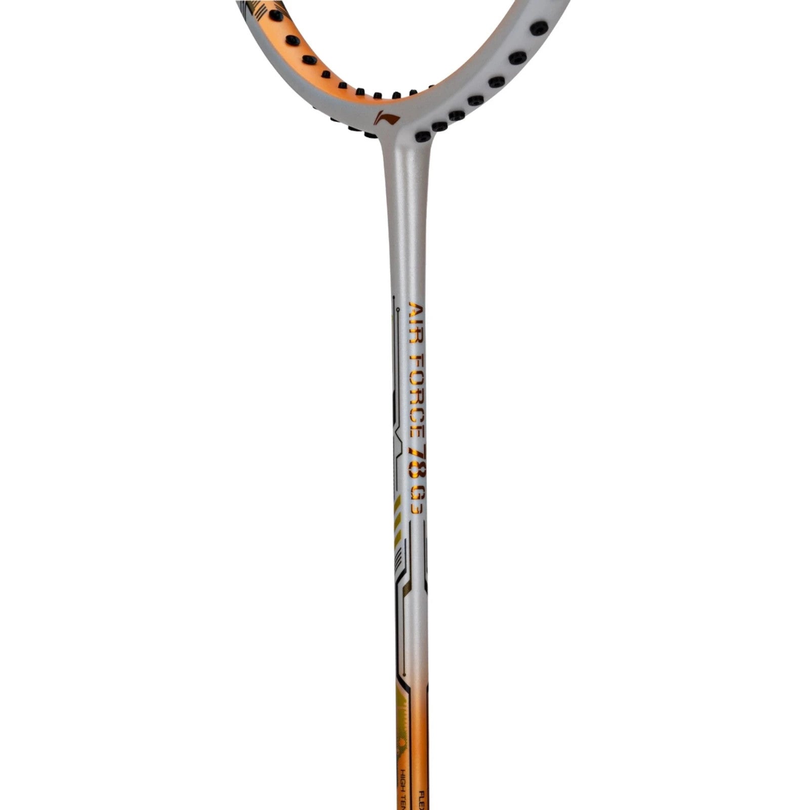 LI-NING Air -Force 78 G3 White/Orange Strung Badminton Racquet Pack of: 1, 78g