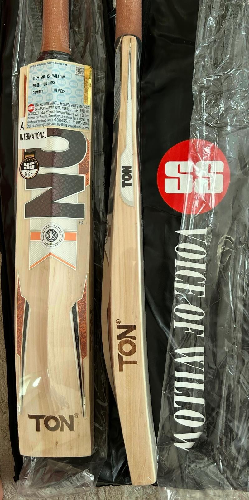 SS TON Gutsy Cricket Bat – Amazing Ping, Light Weight 1150-60g, Superb Balance👏