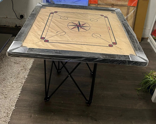 2 Inch Carrom Board Set with Coins & Striker & Powder Wooden Board - 83cm