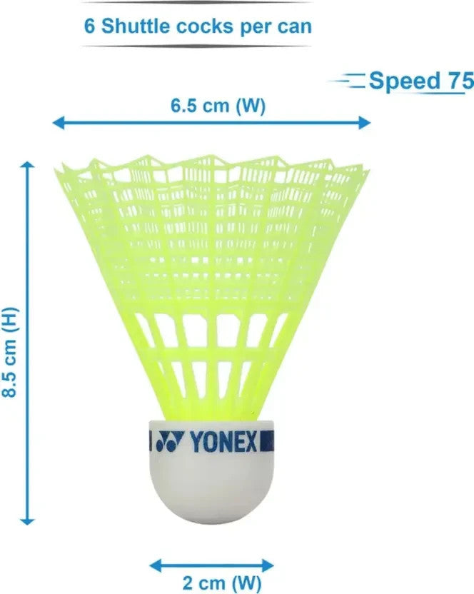 YONEX Mavis 10 Shuttle Cock (Yellow) - Green Cap | WHOLE BOX (Pack of 10 Tubes)