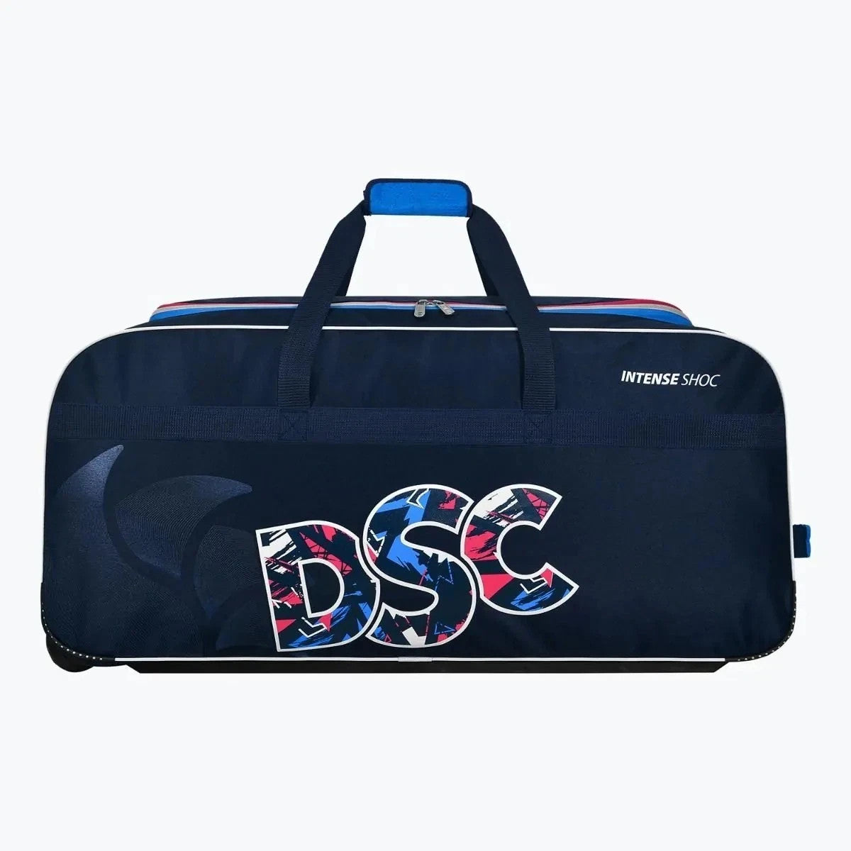 2026 DSC Intense Shoc Wheelie Cricket Kit Bag - Navy - Size: 90 x 35 x 38cm
