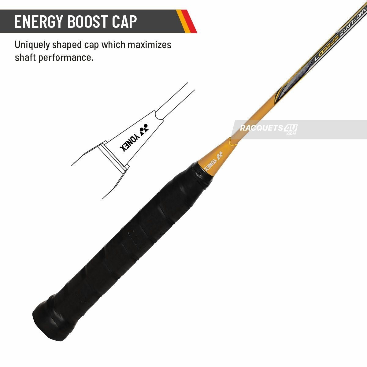 YONEX Nanoflare Speed 7 Yellow Strung Badminton Racquet  (Pack of: 1) 4U G4