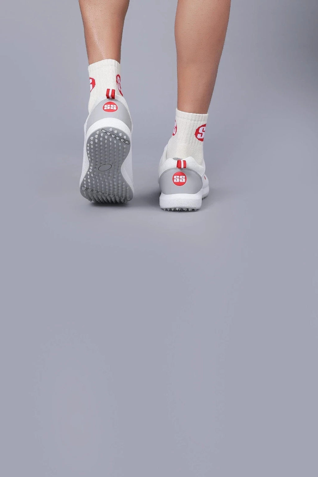 SS Ton White Edition Cricket Shoes with Spikes – Lightweight, UNISEX | UK-7 NEW