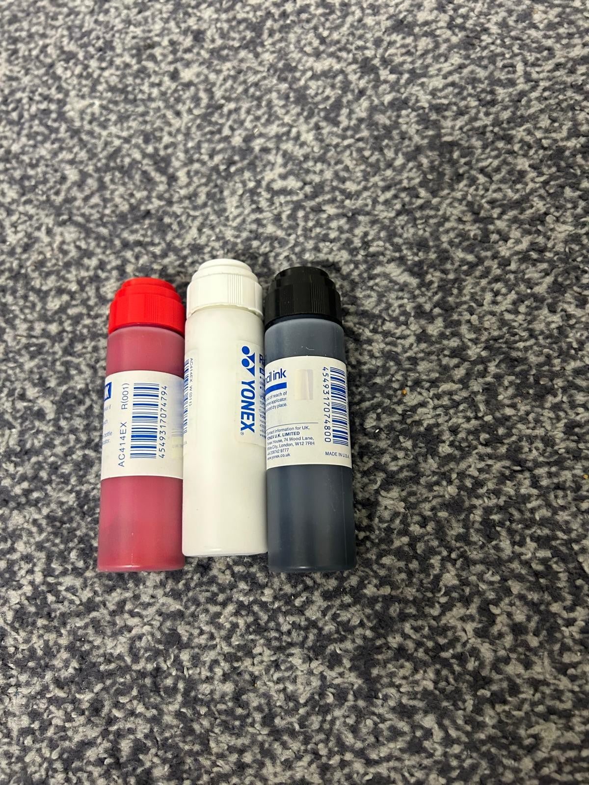 Yonex Stencil Ink Pen - pack of 1 - 3 colours - BRAND NEW - 1 bottle