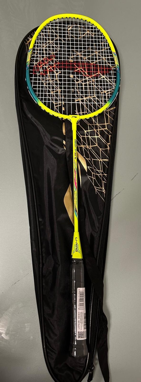 Li-Ning Badminton Racket XP 80 IV AYPU169-1 Lime Green/Sky Blue Bundle with CASE