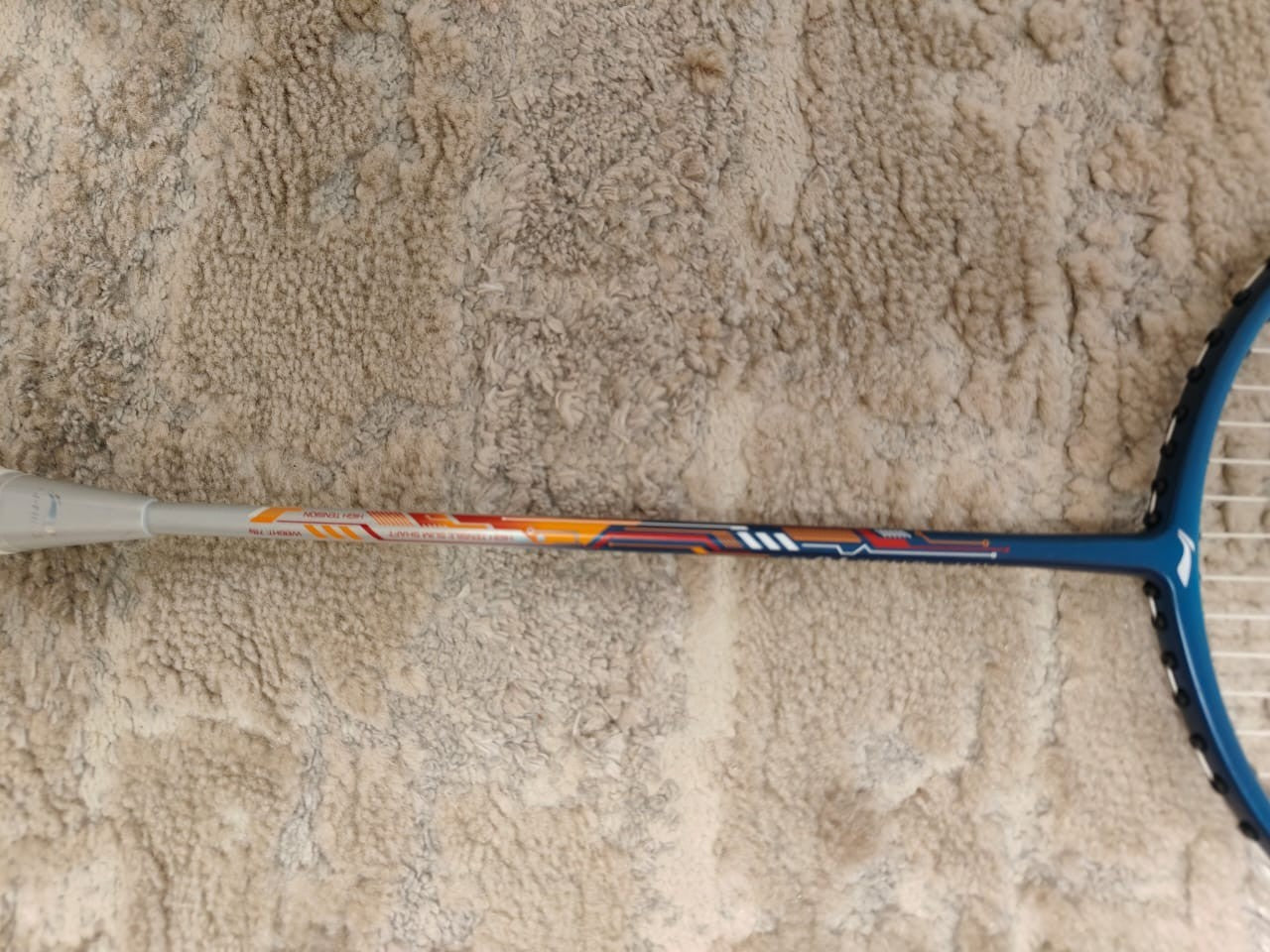 LI-NING Air-Force 78 G3 Navy,Silver,Orange Strung Badminton Racquet | 78g | G6