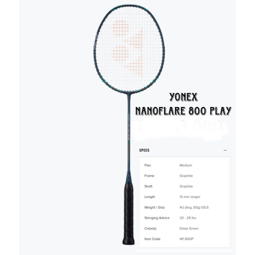 Yonex Nanoflare 800 Play 4U Badminton Racket - Deep Green