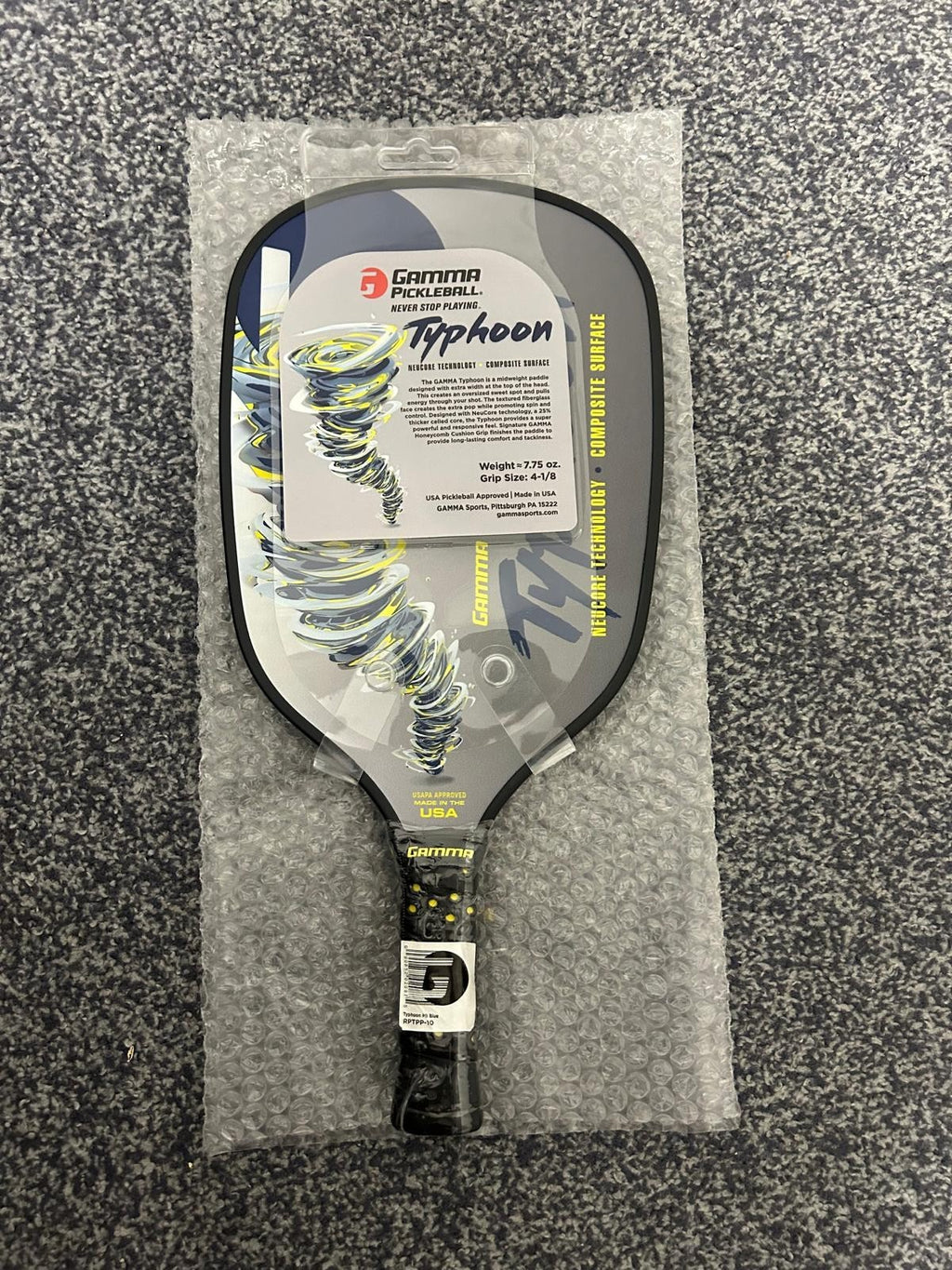 GAMMA Typhoon Pickleball Paddle - optional GAMMA Pickleball Paddle Cover
