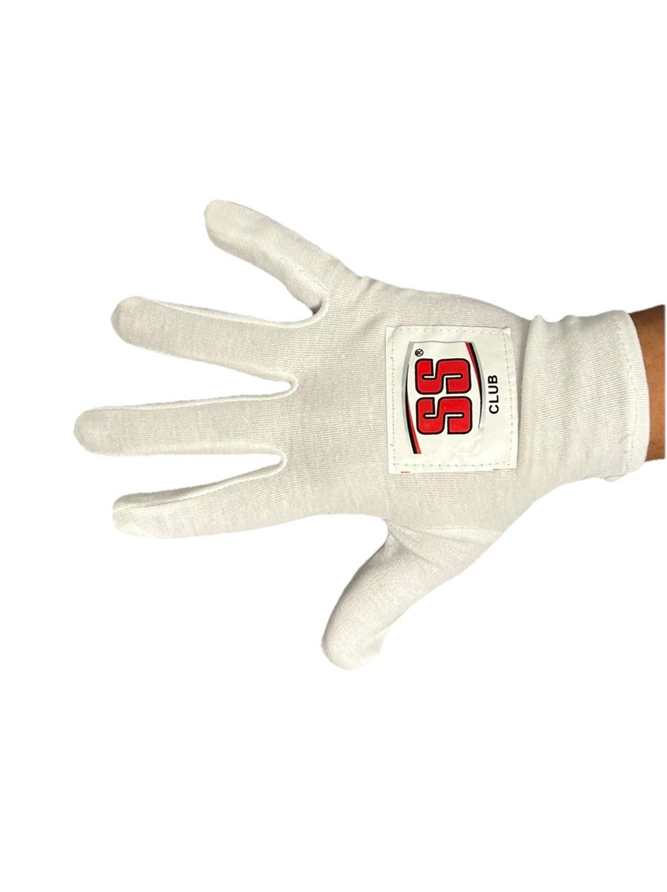 SS Club Cricket Full Finger Cotton Batting Inner Gloves - Free P&P | Premium