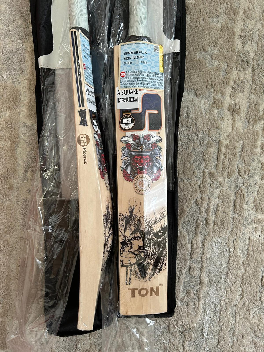 SS Devils Blue English Willow Cricket Bat SH - Clean Face & Monster Ping! 🏏