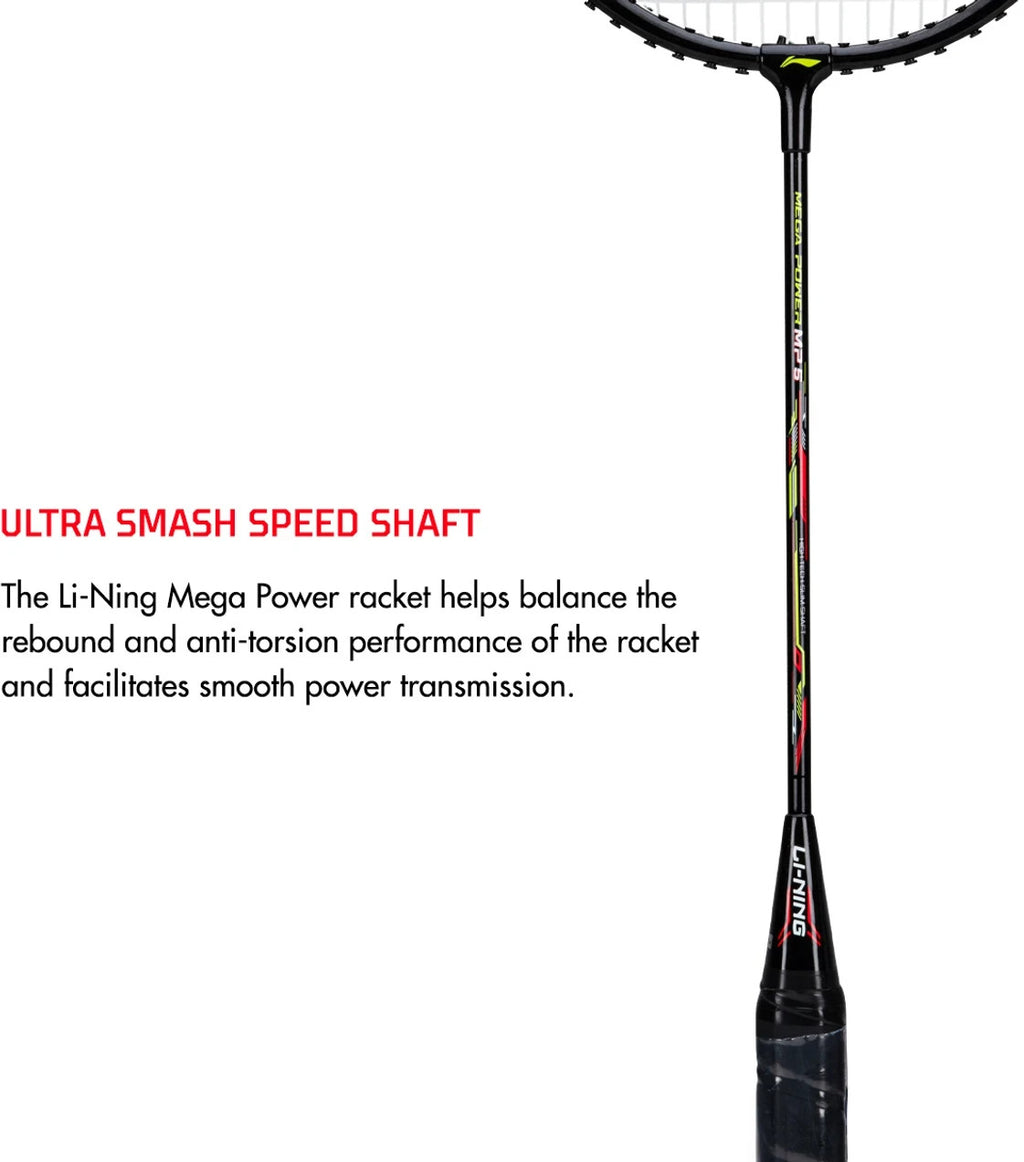 LI-NING Mega Power MP 5 Badminton Racquet With case - Pack of 1 - black