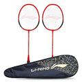 Li-Ning XP 90 IV Aluminium Badminton Racket (2, Strung,95g, Orange/Black + Cover