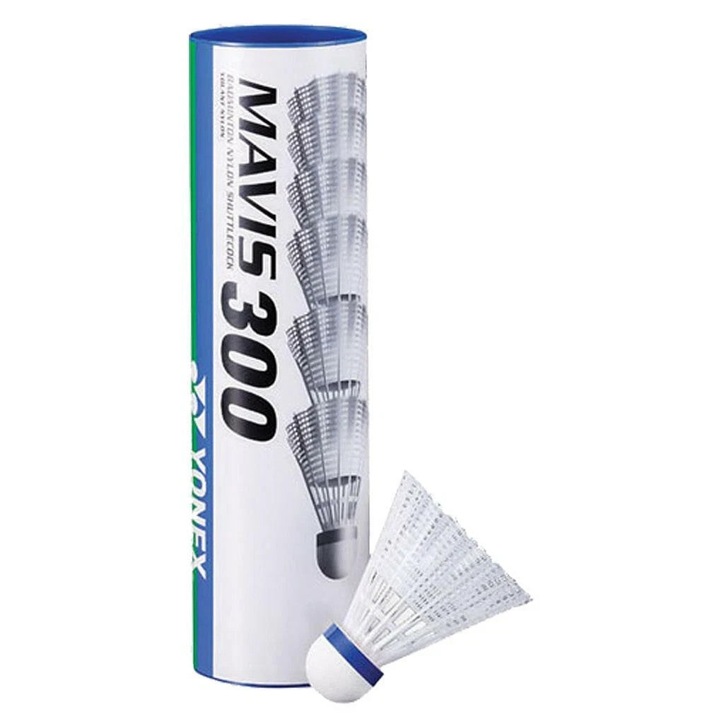YONEX MAVIS 300 ALL SPEEDS AND COLOURS BADMINTON NYLON SHUTTLECOCK - 1 TUBE OF 6