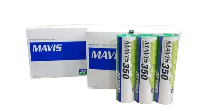 Yonex Mavis 350 Badminton shuttlecocks brand NEW| PACK OF 10 TUBES | Green Cap
