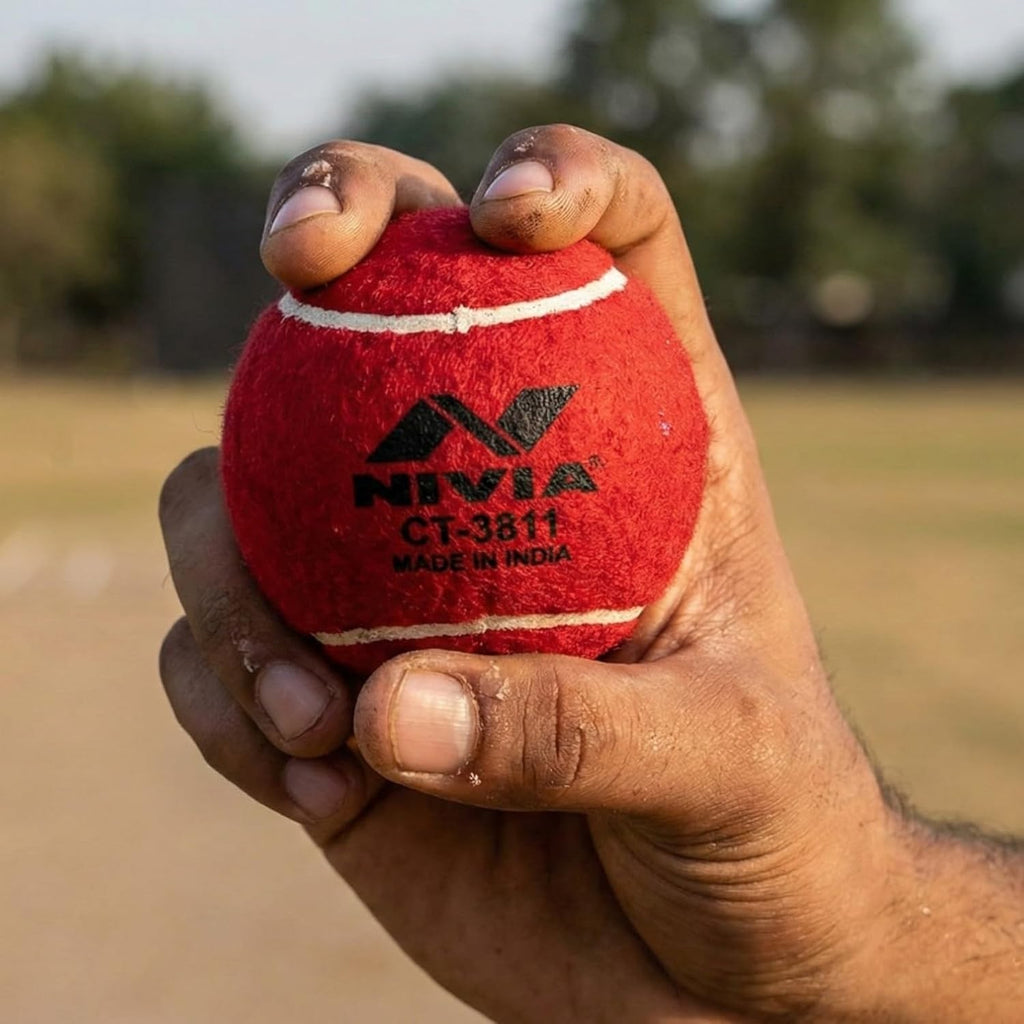 Nivia Heavy Tennis Cricket Ball Red Durable Practice Ball for Tennis & Cricket