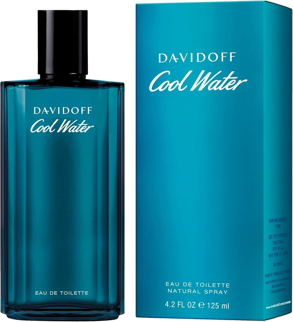 Davidoff Cool Water Man Eau De Toilette 125ml Spray For Him Mens - Fresh, Marine
