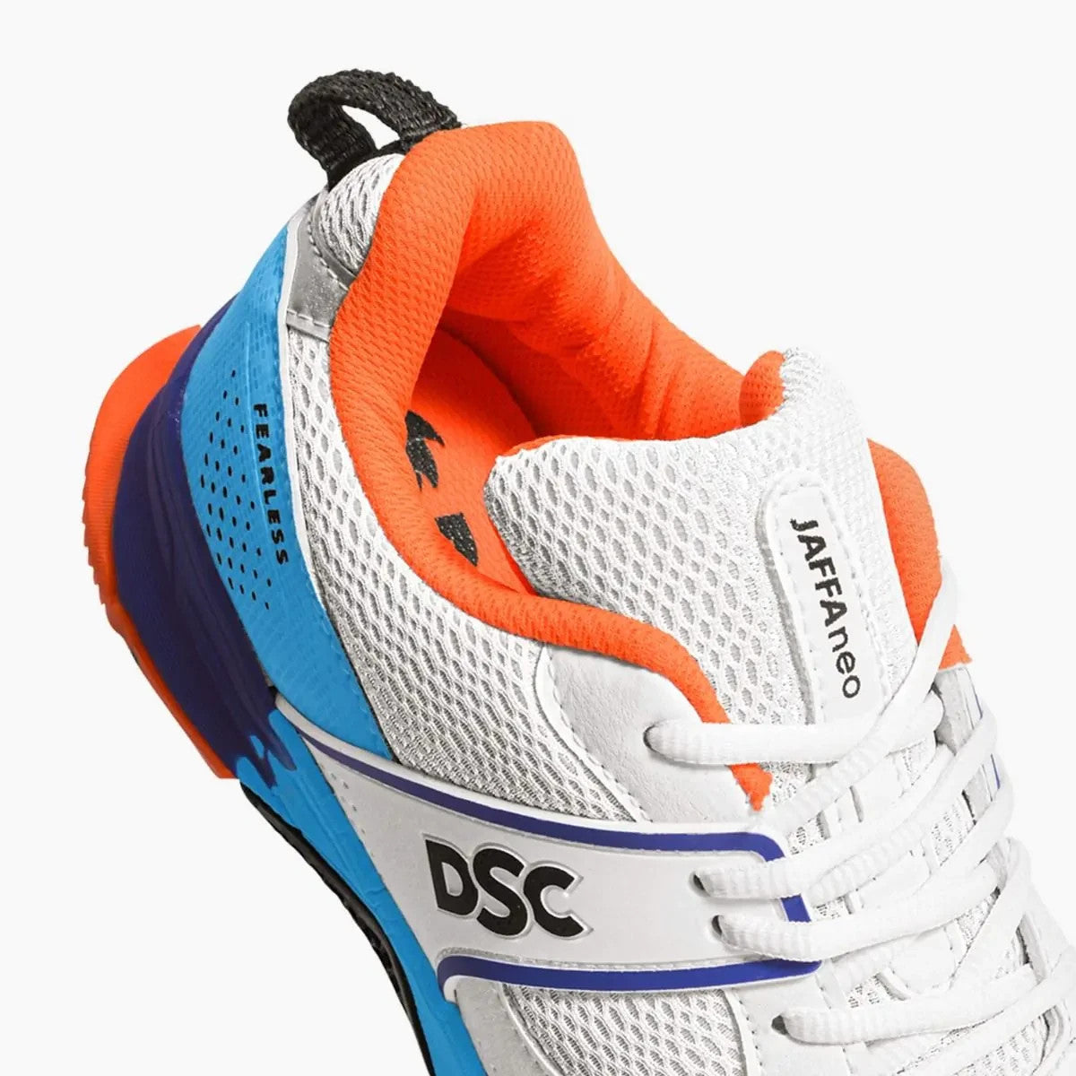 DSC Jaffa Neo Cricket Shoes - White/Orange/Blue - New Boxed