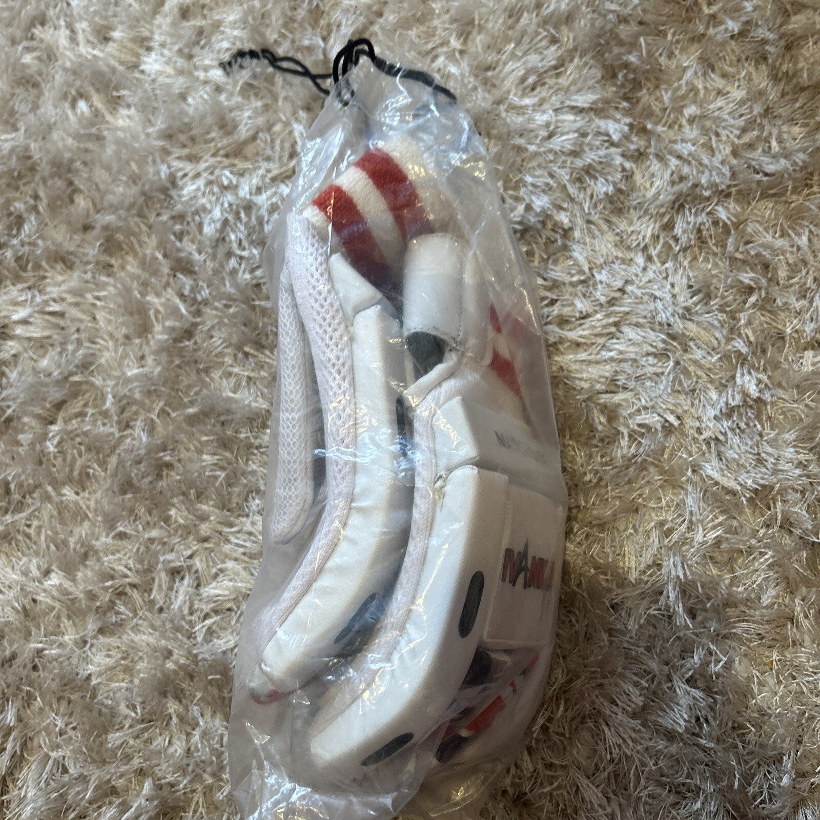 cricket batting gloves junior + NEW + PAIR + White and Red Colour