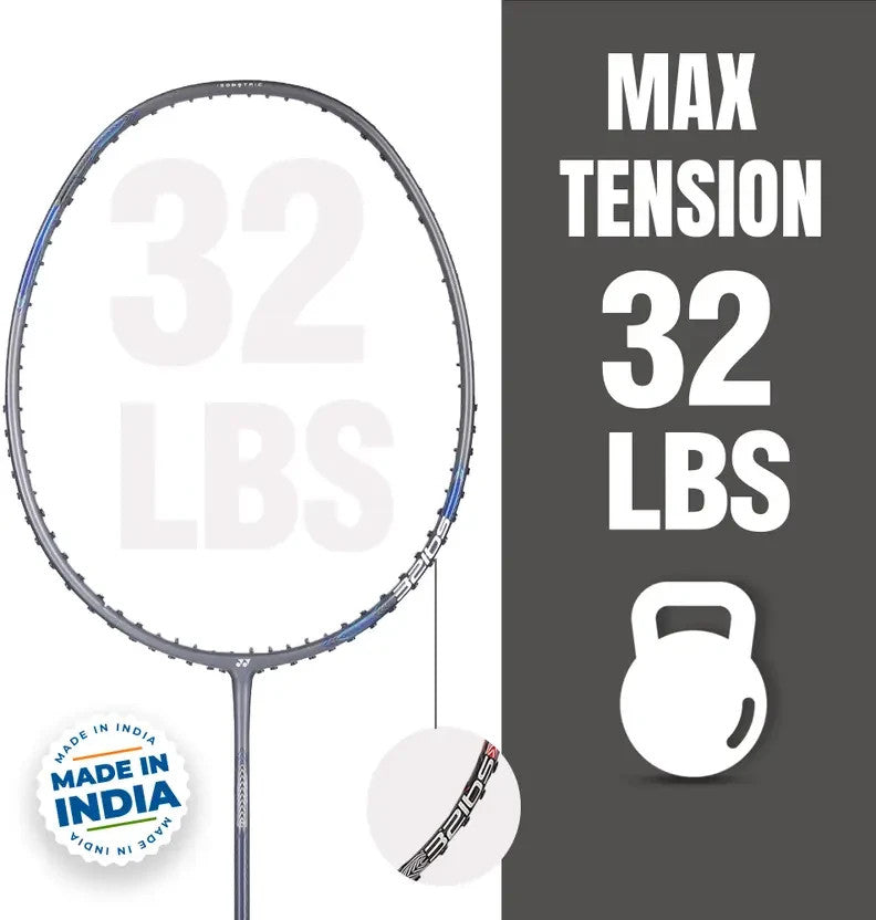 YONEX badminton racquet Astrox Attack 9 Grey Strung Badminton Racquet Pack of 1