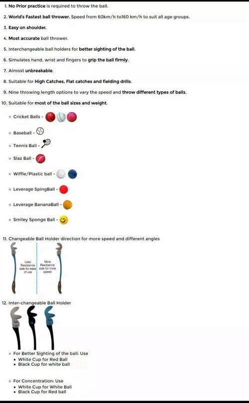 Cricket Ball Throwers | The Most Advanced - Leverage RoboArm Mini | Free Posta|