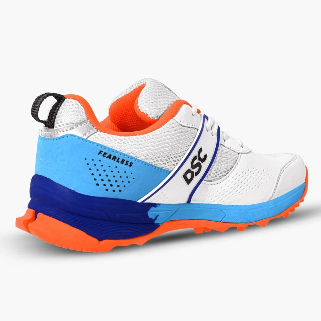 DSC Jaffa Neo Cricket Shoes - White/Orange/Blue - New Boxed
