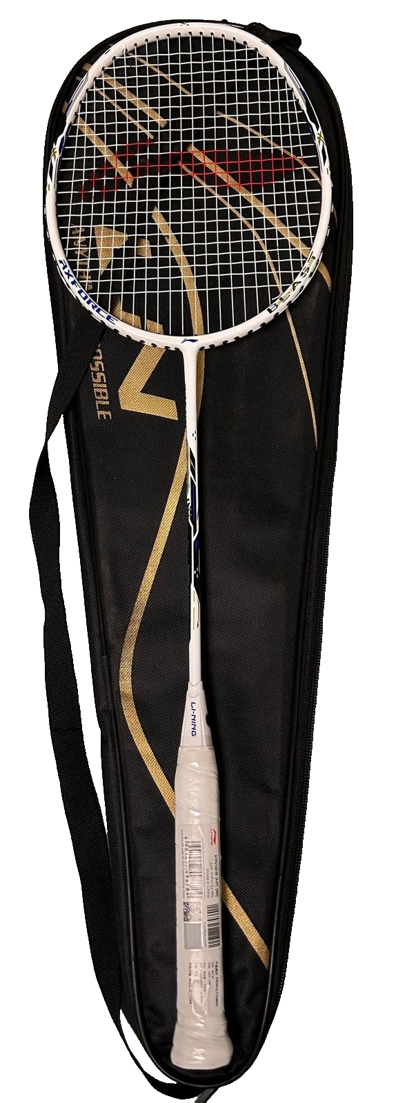 Li-Ning Axforce Blast Strung Professional Badminton Racket – 4U, White/Blue Sapp