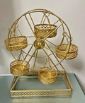 Golden Ferris Wheel Diwali Decoration - Spinning Baskets - New - 5 Baskets