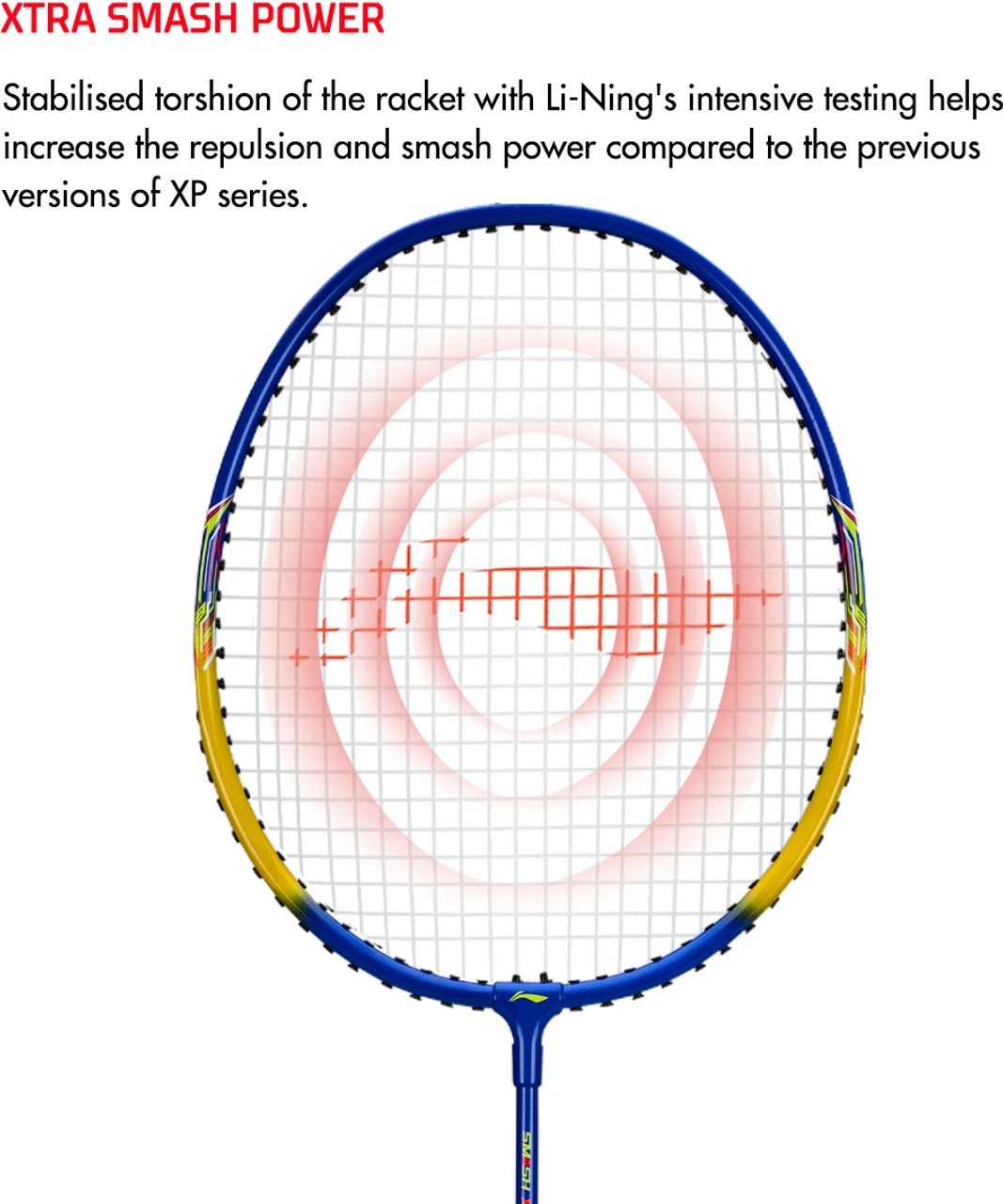LI-NING Smash XP 70/80 IV Badminton Racket Strung Full Cover Multicolor NEW