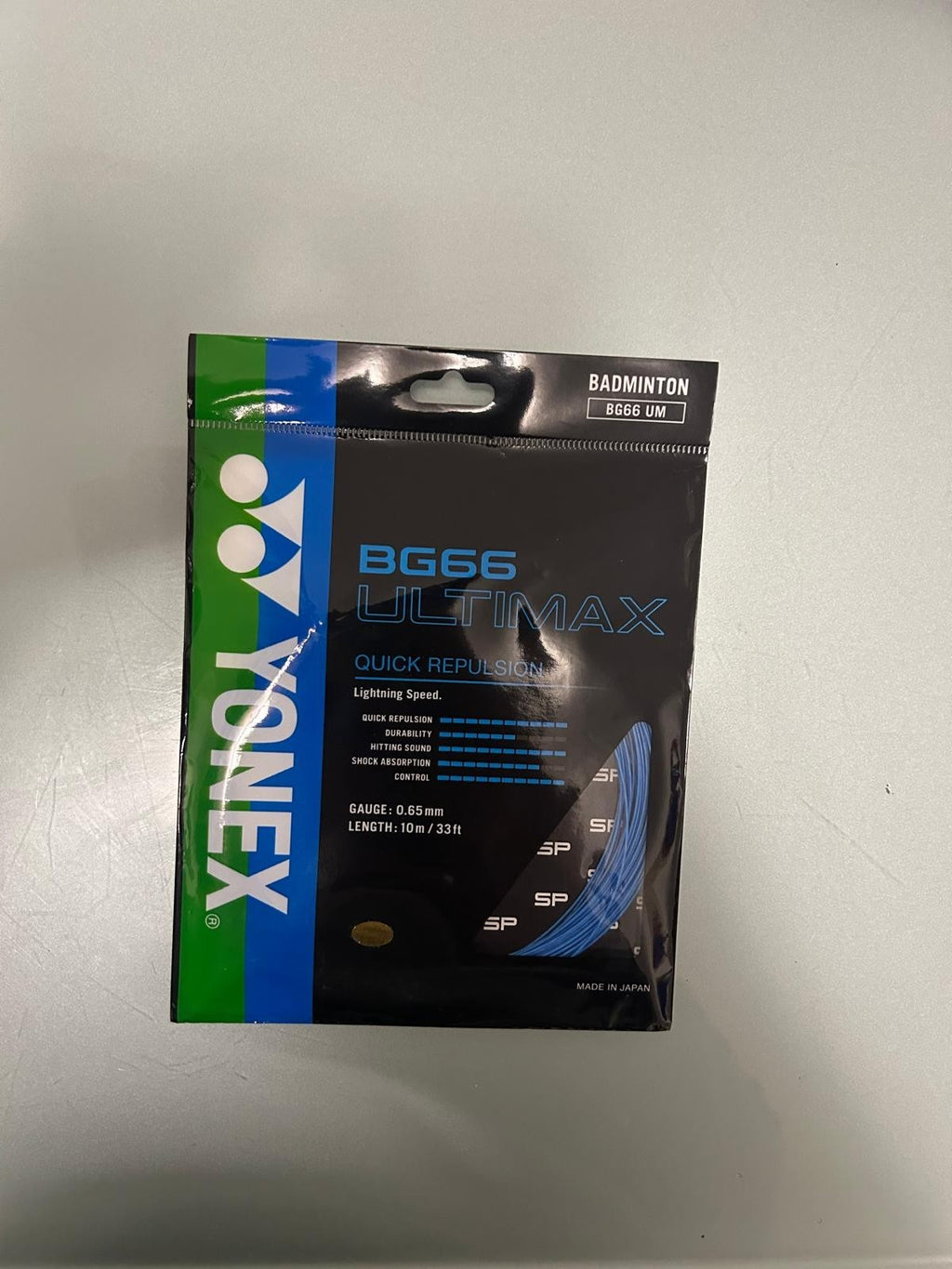 Yonex BG65 Ultimax tournament strings - 0.65mm-10m/33ft-pack of 1 - multicolours