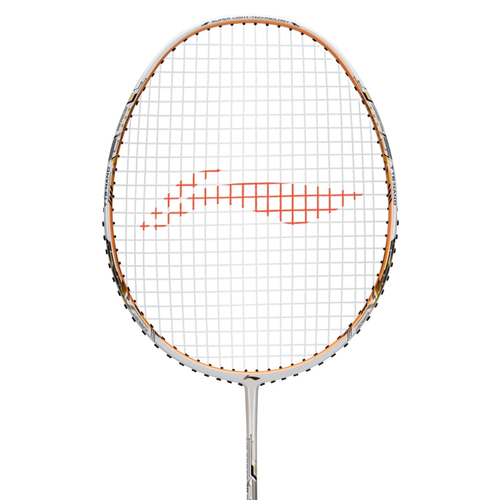 LI-NING Air -Force 78 G3 White/Orange Strung Badminton Racquet Pack of: 1, 78g