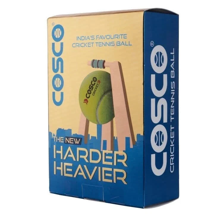 COSCO TENNIS CRICKET BALL LT-WT GREEN Pack of 6 Balls - 1 BOX