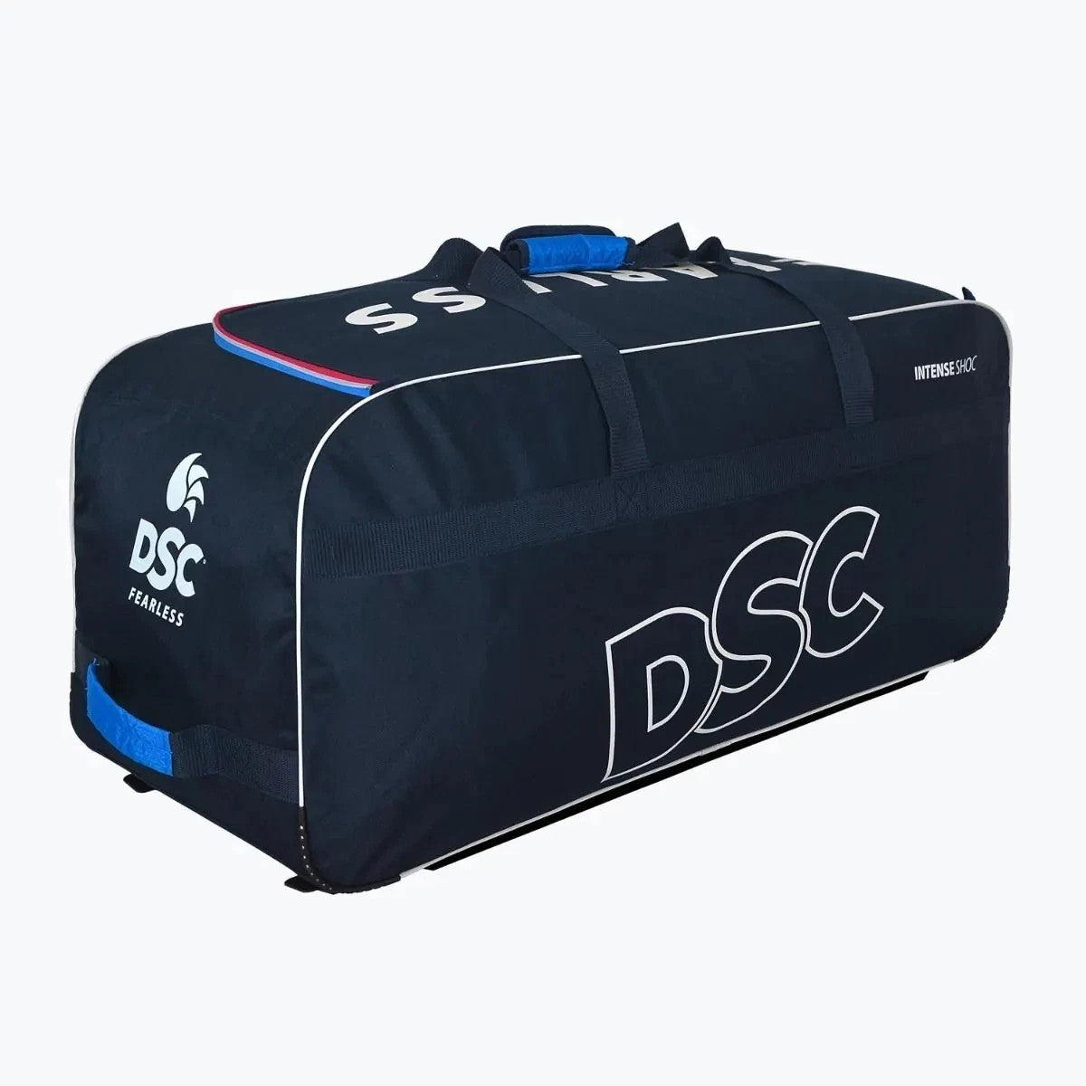 2026 DSC Intense Shoc Wheelie Cricket Kit Bag - Navy - Size: 90 x 35 x 38cm
