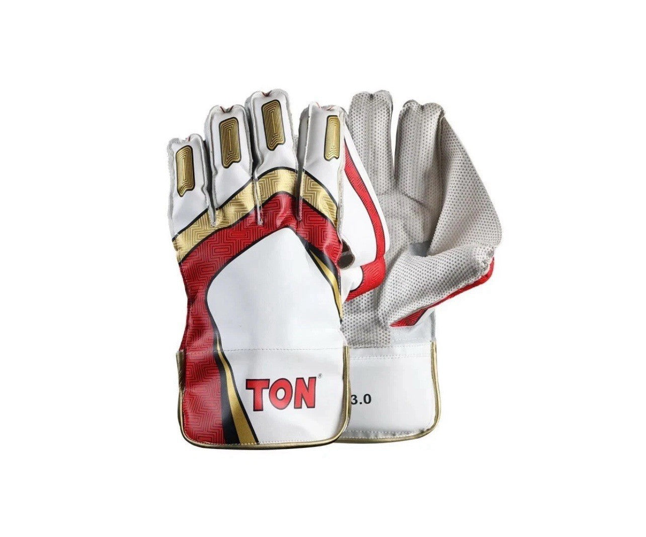 TON Pro 3.0 Cricket Wicket Keeping Gloves + Ton 1.0 Wicket Keeping Pads Adults