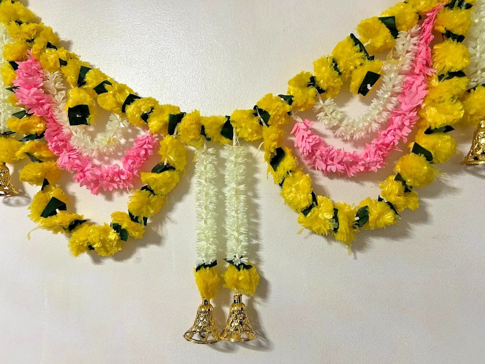 Diwali Decoration Door Hanging Artificial Doorway Yellow Flower toran Bhawandar