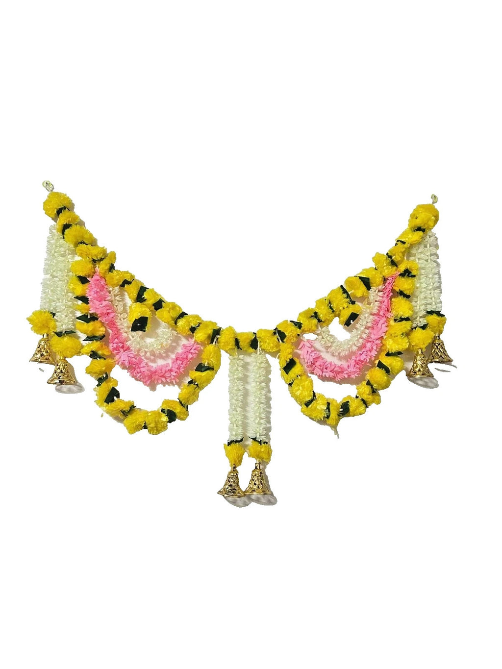 Diwali Decoration Door Hanging Artificial Doorway Yellow Flower toran Bhawandar