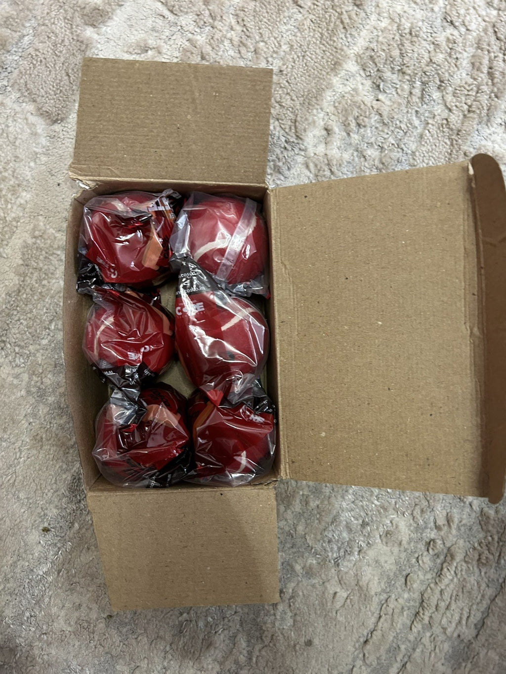 COSCO TENNIS CRICKET BALL LT-WT RED TUFF Pack of 6 Heavier Bounce